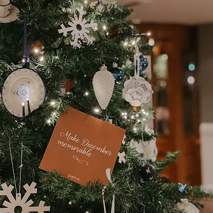 Sophia's Lounge in kerstsfeer