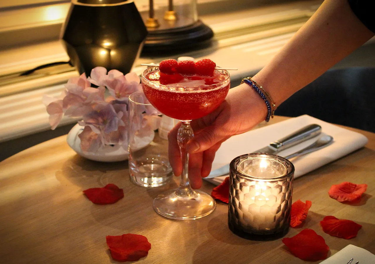 Valentijn cocktail bij Restaurant Sophia