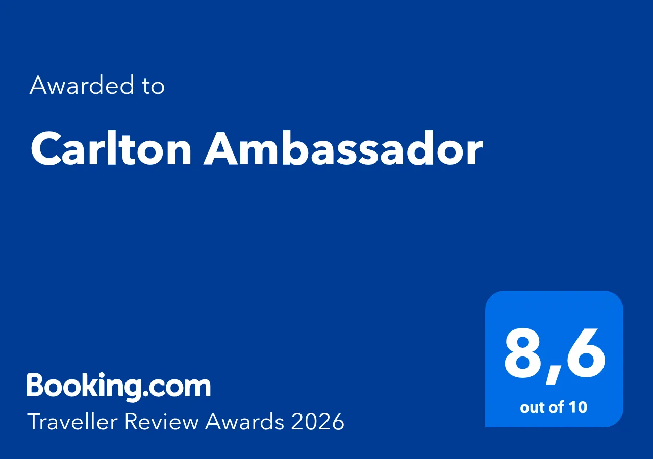 Booking.com Traveller Award 2026 voor Carlton Ambassador