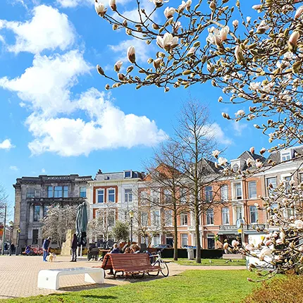 One of the charming squares in the Zeeheldenkwartier